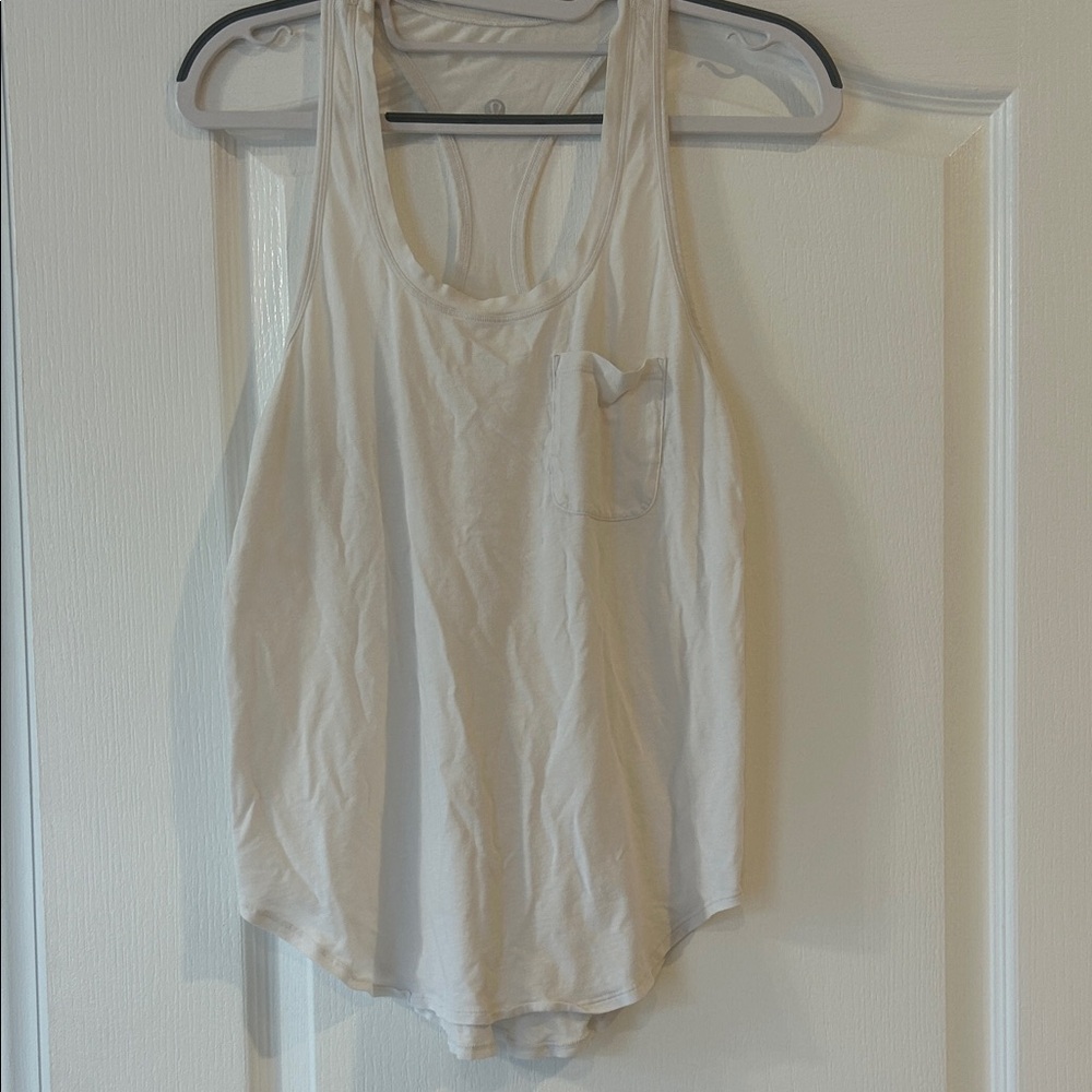 lululemon white pocket tank